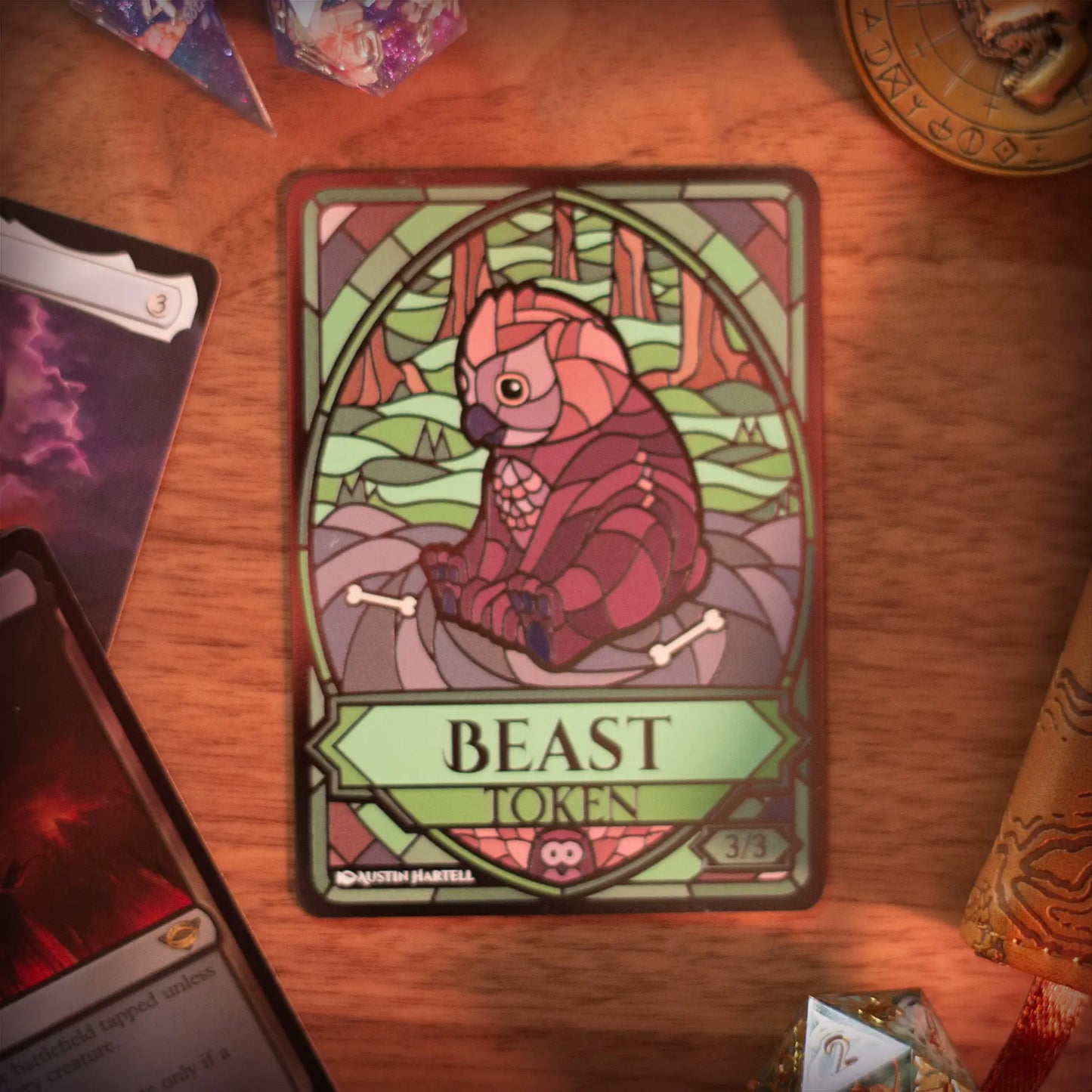 Lux Metal Token - Beast(Owlbear) image 1