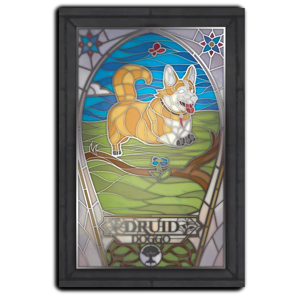 Postcard - Class-y Critters: Druidic Doggo image 0