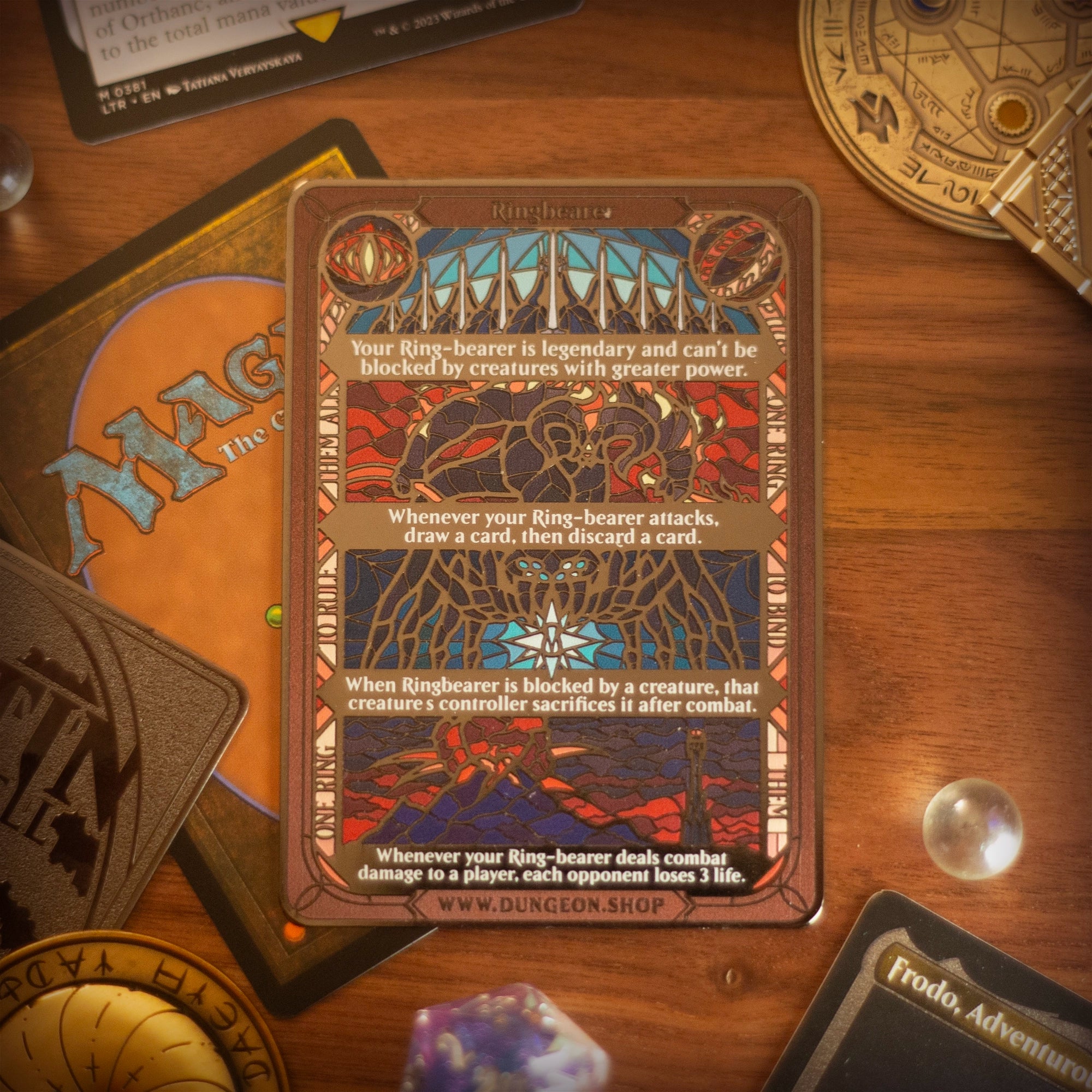 mtg gold metal cards Lux Token ffmtg Options:201/254 Battlebond (BBD) Horn of the Mark