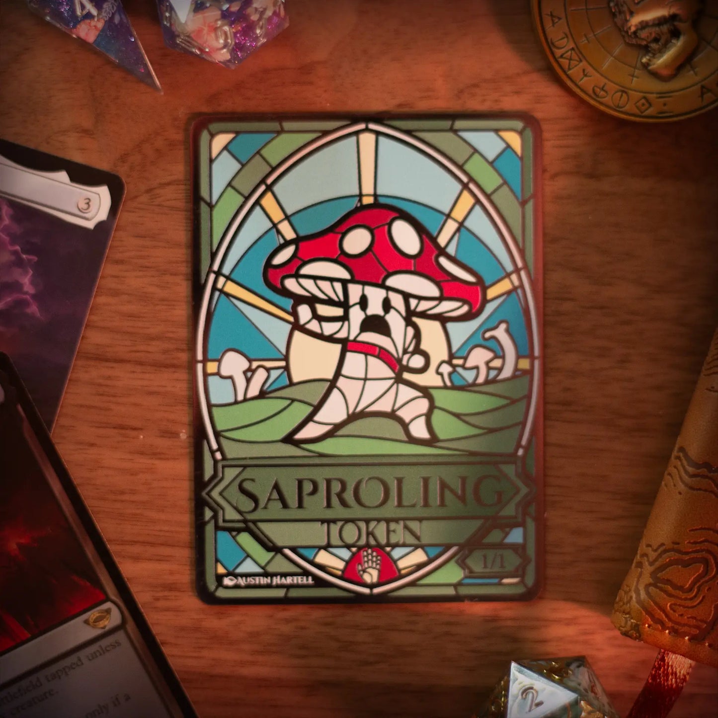 Lux Metal Token - Saproling image 1