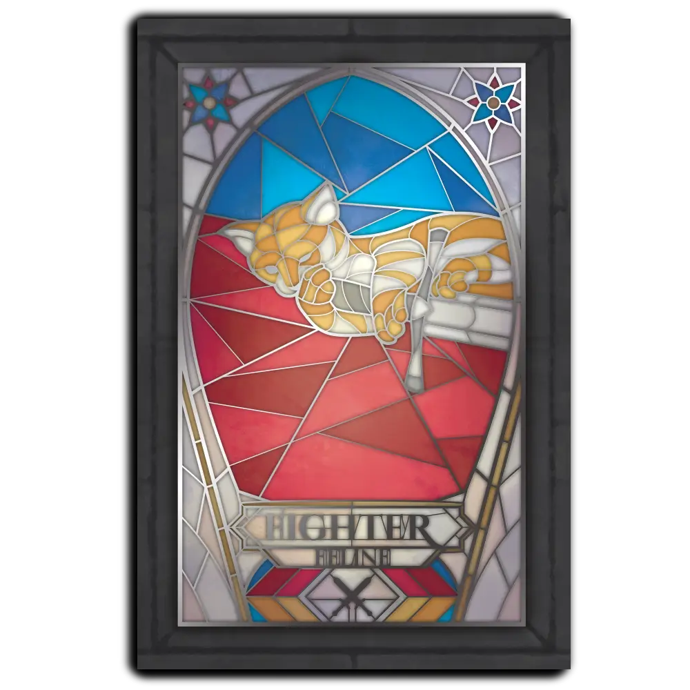 Postcard - Class-y Critters: Fighter Feline image 0