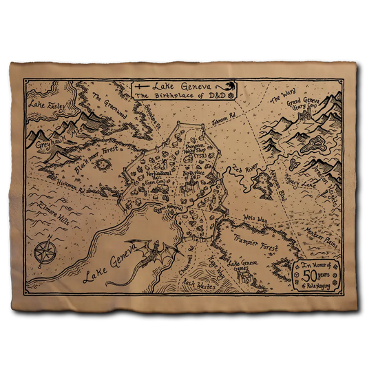 Cloth Map - Lake Geneva(50th Anniversary) image 0
