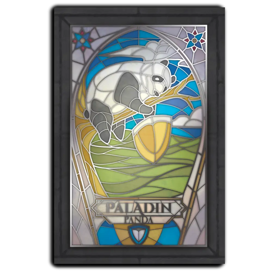 Postcard - Class-y Critters: Paladin Panda image 0