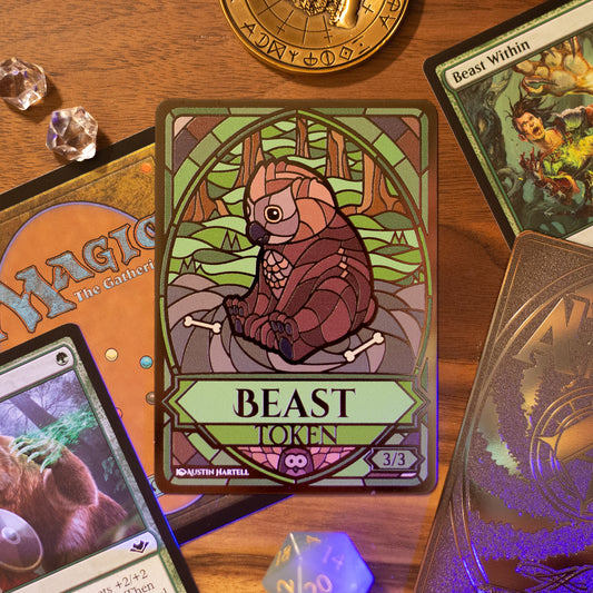 Lux Metal Token - Beast(Owlbear) image 0