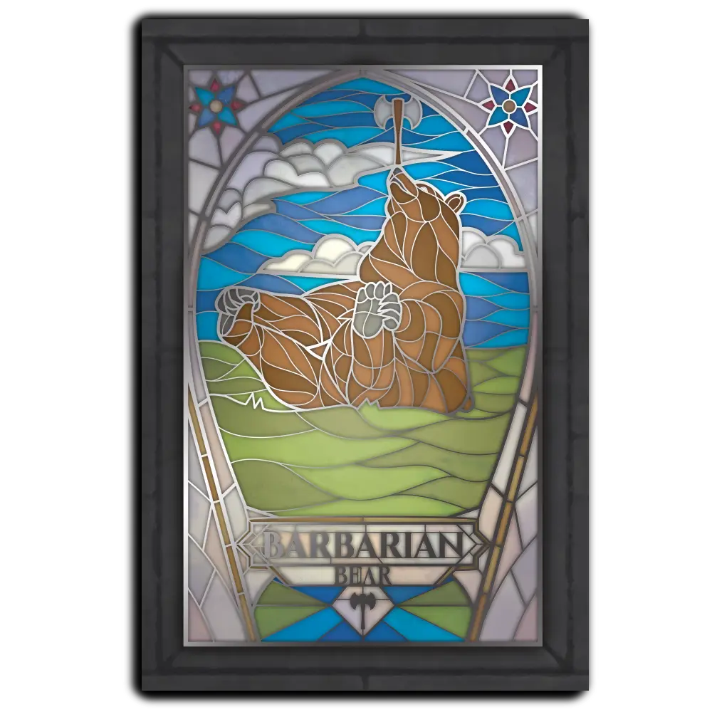 Postcard - Class-y Critters: Barbarian Bear image 0