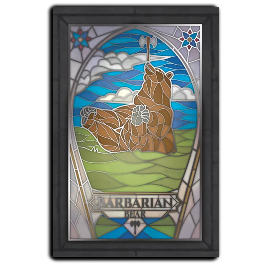 Postcard - Class-y Critters: Barbarian Bear image 0