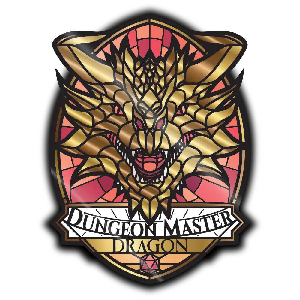 Pin - Dungeon Master Dragon(Gold) image 0