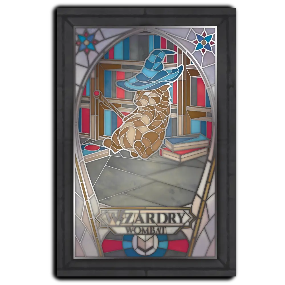 Postcard - Class-y Critters: Wizardry Wombat image 0