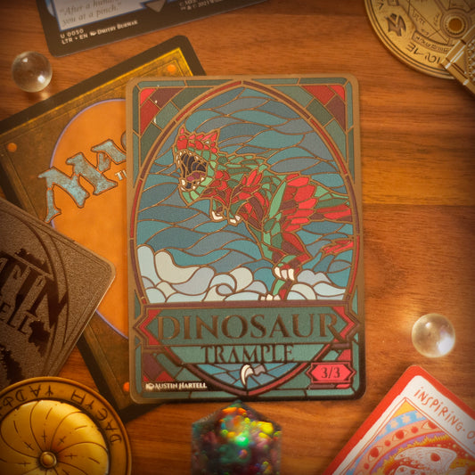 Metal MTG Token - Dinosaur
