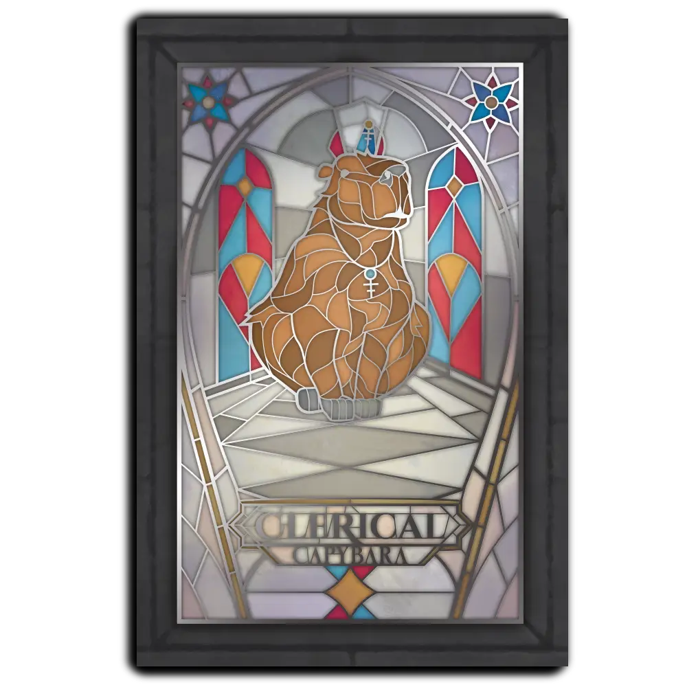 Postcard - Class-y Critters: Clerical Capybara image 0