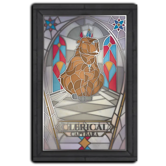 Postcard - Class-y Critters: Clerical Capybara image 0